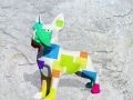 bouledogue   en resine design cube color 001