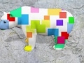 ours fleur   en resine design cube color 012