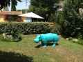 hippopotame en résine design  029