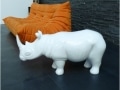rhinocéros en résine design 011