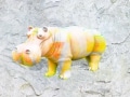 Hippo   en resine style saturation orange gris