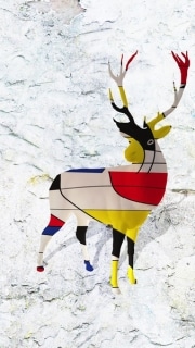 cerf   en resine style paul smith