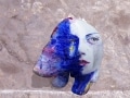 ours 2 fleur   en resine style visage