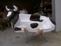 vache banc FR55 en résine design 121