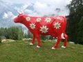 vache en résine FR26 edelwiess design 026