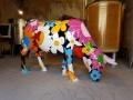 vache en résine  FR28 flower tête basse  design 013