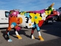 vache en résine flower design 040