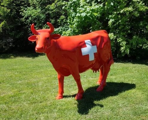 vache suisse en resine